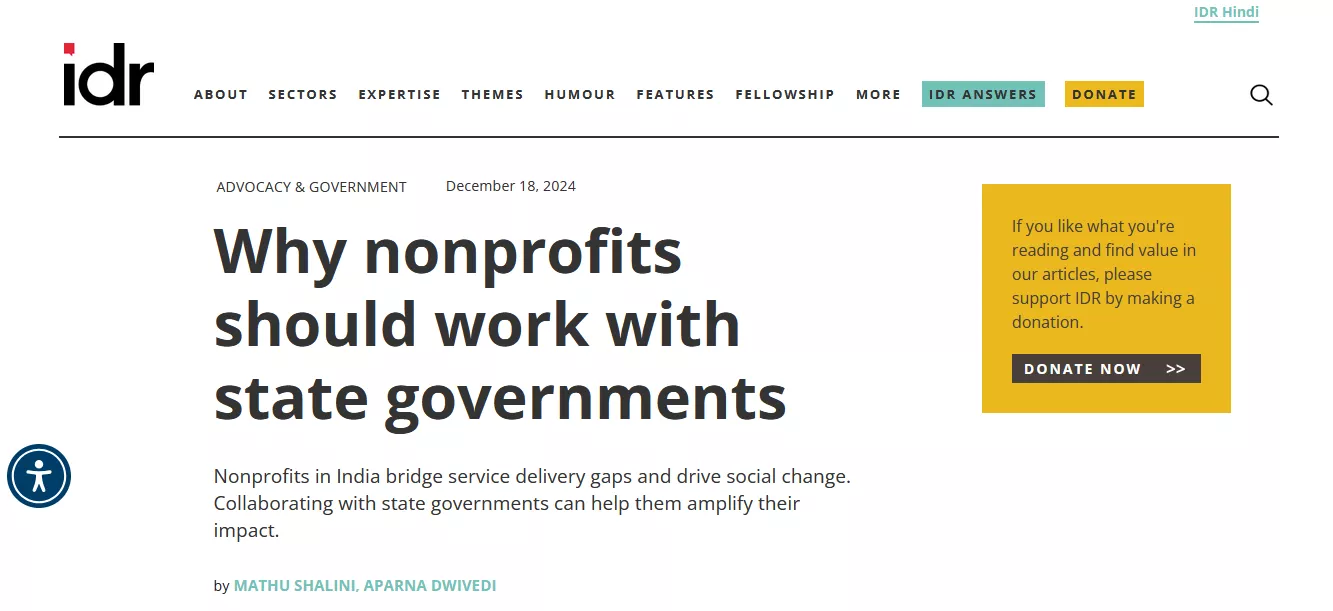 Why Nonprofits should Work with State Governments